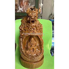 Tượng đạt ma sư tổ ngồi thiền xông trầm bằng gỗ bách xanh thơm nức kt cao 30×14cm
