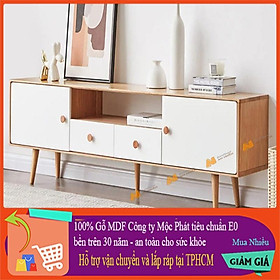 Mua Made in VN Kệ tivi gỗ phong cách thanh lịch gỗ mdf 17mm công ty Mộc Phát độ bền trên 30 năm AN061