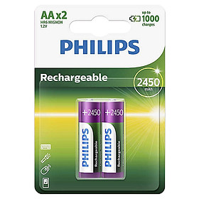 Mua Pin sạc NiMH AA Philips R6B2A245/97 2450 mAh vỉ 2 viên