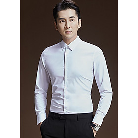Áo sơ mi trơn titishop sm1117 trắng