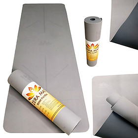 Thảm yoga premium zera yesure 8mm 2 lớp màu xám