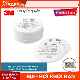 Mua 10 Tấm lọc bụi 3M 7711 lọc bụi nhỏ đến 0 3um  dùng cho mặt nạ phòng độc 3M 3200 Chính hãng  XSAFE 