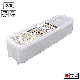 Hộp đựng đũa thìa, mỳ ống cất gọn có nắp đậy Sanada 1.3L hàng Made in Japan