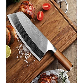 [FREESHIP 50K] DAO - DAO BẾP NHẬT BẢN SANTOKU THÉP DAMASCUS MÃ a1DT124 nt topcoomshop vn