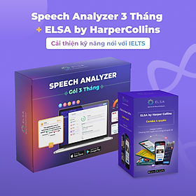 Hình ảnh Combo Phần Mềm Speech Analyzer 3 tháng và trọn bộ Khóa luyện thi chứng chỉ quốc tế ELSA by HarperCollins