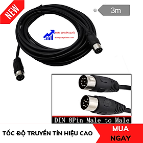 Mua Dây Cáp Midi 2 Đầu Cắm Tròn 5 Chân Cao Cấp Dài 1.5m  3m  5m Cho Đàn Piano  Organ  Keyboard