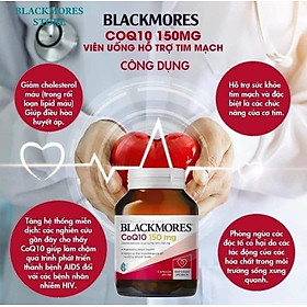 Blackmores Super Strength Coq10 150mg 30 Capsules hỗ trợ hệ thống tim mạch và mạch máu khỏe mạnh