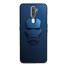 Ốp Lưng in cho Oppo A9 2020 Mẫu Người Sắt Nền Xanh - Hàng Chính Hãng