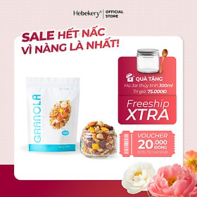 Granola KHÔNG NHO Ăn Kiêng HeBe Không Đường, Ngũ Cốc Tự Nhiên