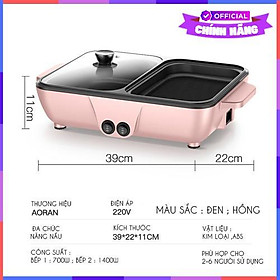 Mua Bếp Điện Lẩu Nướng Vouller 2 Trong 1Tiện Lợi-Màu Ngẫu Nhiên - Hàng Chính Hãng