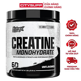 Nutrex Creatine Monohydrate Pure & Micronized 300G | Hỗ Trợ Cải Thiện Hiệu Suất và Sức Mạnh