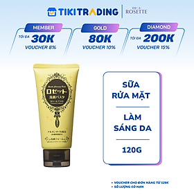 Sữa Rửa Mặt Làm Sáng Da Rosette Face Wash Pasta Ghassoul Bright (120g)