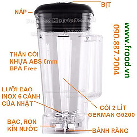 Mua Bộ cối 2L cho máy xay sinh tố công nghiệp G5200