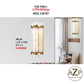 AZP - ĐÈN ỐP VÁCH / ĐÈN TRANG TRÍ / ĐÈN TREO TƯỜNG PHÒNG KHÁCH, PHÒNG NGỦ, NHÀ HÀNG, KHÁCH SẠN AZP-VT16 phong cách đương đại, hàng nhập khẩu AZP
