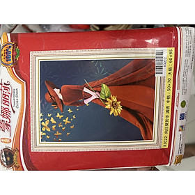 Mua Tranh thêu kín cô gái cầm hoa hướng dương 83022  kích thước 50 x 70 cm