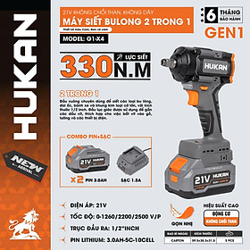 MÁY SIẾT BULONG PIN 21V G1-X4 HUKAN -HÀNG CHÍNH HÃNG