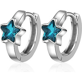 Bông tai khoen ngôi sao xanh xinh xắn BHBT285