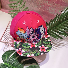 NÓN SNAPBACK HÌNH PONY HOA LÁ MÀU HỒNG CHO BÉ GÁI - 16PN5162