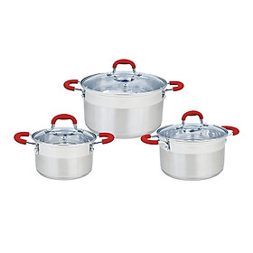 Bộ Nồi Inox Smartcook 3 Chiếc Cỡ 16, 20, 24cm SM3335