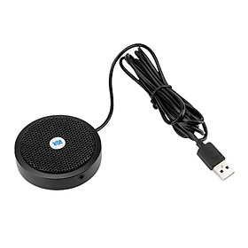 USB Conference Microphone Voice Microphone for PC Desktop Computer Laptop Black