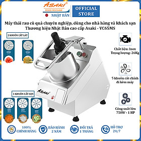 Mua Máy thái rau củ quả công nghiệp dùng cho nhà hàng và khách sạn Asaki VC65MS - Công suất 750W - Hàng chính hãng
