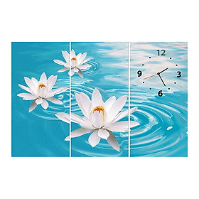 Mua Tranh Đồng Hồ Sen Trắng TDH32