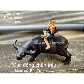 Mua Tượng bày trang trí tiểu cảnh mục đồng chăn trâu size 28cm