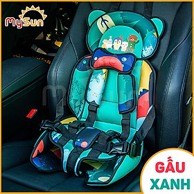 Ghế đai ngồi xe Ô TÔ trẻ em an toàn có gối đỡ cổ, ôm hông cho bé trai, gái 1 2 3 4 5 6 7 8 tuổi