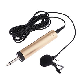 Pro Lavalier Cài Ve Áo Mic Micro Đầu Ra 6.5 Mm Cắm Cho Dụng Cụ Âm Nhạc