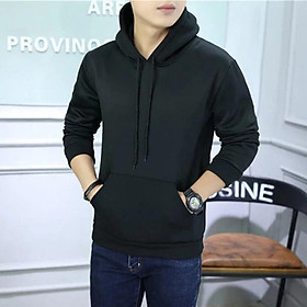 Áo Hoodie Nam Dài Tay Có Mũ Đen (Size M)