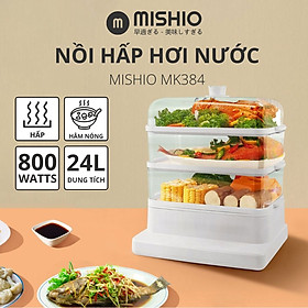 Mua Nồi hấp hơi nước 3 tầng 24L Mishio MK384 800W - Hàng chính hãng