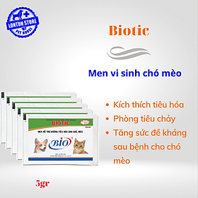 Biotic - Men Tiêu Hóa Hỗ Trợ Đường Tiêu Hóa Cho Thú Cưng, gói 5gr