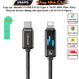 Mua Cáp sạc nhanh USAMS SJ743 Type-C To IP 30W Zinc Alloy Meteor Series dùng cho iphone8/x/11/12/13/14/14pro...(Hàng nhập khẩu)