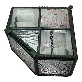Glass Jewelry Organizer Box, Storage Case Container for Earrings Watches Necklace
