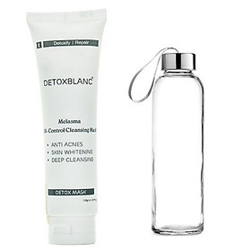 Mặt Nạ Thải Độc Trắng Da Ngừa Mụn Nám Detox BlanC: Detox Mask 150g Tặng kèm Bình Detox Thủy Tinh Cao Cấp - DETOMA150