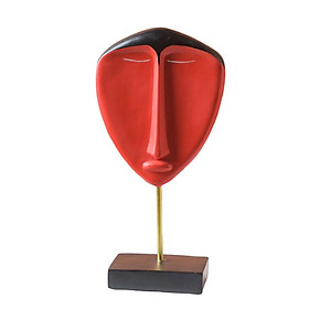 Resin Abstract Face Art Statue, Collectible Craft Tabletop Ornament Modern Sculpture Figurine for Decorations Exhibition  Bar