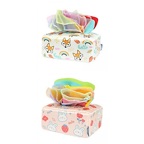 2Pcs Baby Tissue Box Juggling Dance Silky Tissue for Motor Skills