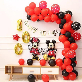 Set bóng sinh nhật Mickey chuột màu đỏ rực rỡ