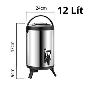 Mua Bình Ủ Trà Dung Tích 6L 8L 10L 12L 3 Lớp Giữ Nhiệt  Chất Liệu Inox 304  Có Vòi Nước Chuyên Dụng - Hàng Chính Hãng