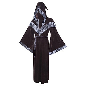 Black Hooded Cape, Halloween Hooded Cloak Long Black Cape Hooded Cloak for Men Women Halloween Christmas Witch Vampires Costume Cosplay Party