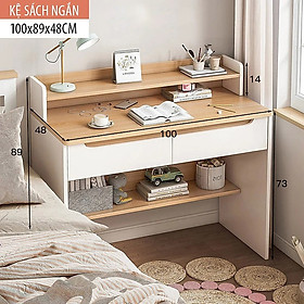 Mua Bàn Học Tập Nhỏ Xinh Cho Bé  Học Sinh Màu Trắng Phối Vân Gỗ Sồi