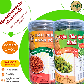 ĐẬU PHỘNG TỎI ỚT HŨ 300G VÀ ĐẬU HÀ LAN RANG MUỐI HŨ 300G TÂN LỘC PHÁT