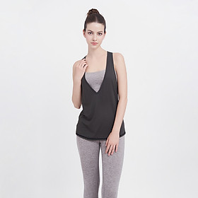 Áo Tank Tập Yoga - Gym Kiểu Cổ Tim Hibi Sports TA714 - Mặc Ngoài Áo Bra