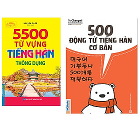 Combo 5500 Từ Vựng Tiếng Hàn Thông Dụng+500 Động Từ Tiếng Hàn Cơ Bản