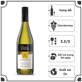 Rượu Vang Trắng Úc GEORGE WYNDHAM Chardonnay BIN 222 750ml 12.5% Không hộp