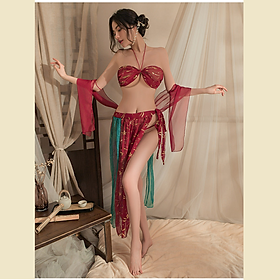 Áo choàng ngủ kimono cổ trang Nhật Bản - cosplay phong cách geisha Nhật Bản sexy