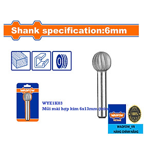Mua  CHÍNH HÃNG  Mũi mài hợp kim 6x13mm (tròn) WADFOW WYE1K03