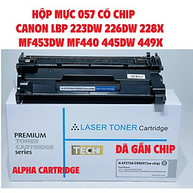 Hộp mực 057 Có Chip dành Canon LBP 223dw 226dw 228x MF453dw MF440 MF445dw MF449x -Hàng chính hãng Alpha Cartridge