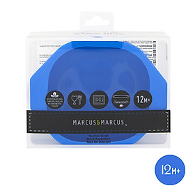 Bát ăn dặm silicon có đế hút chân không chống đổ cho bé Marcus & Marcus, từ 12 tháng