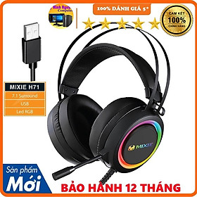 Mua HEADPHONE GAMING MIXIE H51   ÂM THANH 5.1   LED RGB   KẾT NỐI USB 2.0 VÀ JACK 3.5